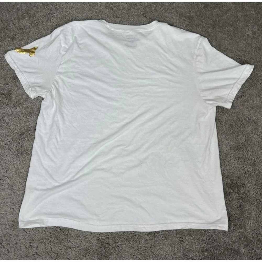True Religion Shirt Mens XL White Short Sleeve Casual T Shirt Basic Gold Logo